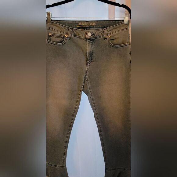 MICHAEL KORS BLUE FLARE FRINGE JEANS - Picture 3 of 7